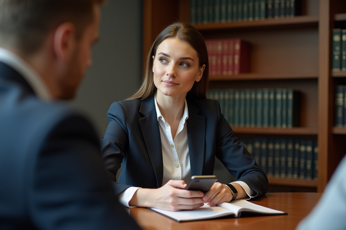 Jeune femme en blazer prenant des notes lors d